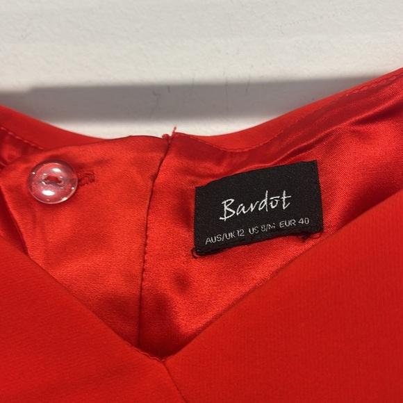 Bardot Red Off-Shoulder Pretty Sexy Sheath Mini Dress women’s size 8 - Picture 3 of 7